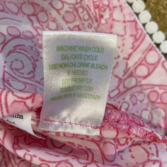 Lilly Pulitzer girls seahorse top pink/white sz 12 - Picture 8 of 15